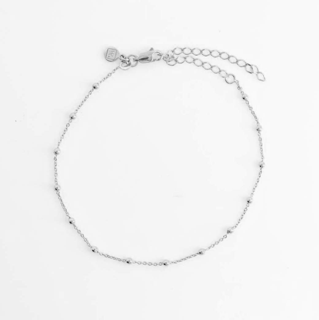 bracelet de cheville argent 