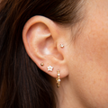 Boucles d'oreilles petite créoles vue portée
