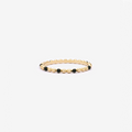 bague perles noires
