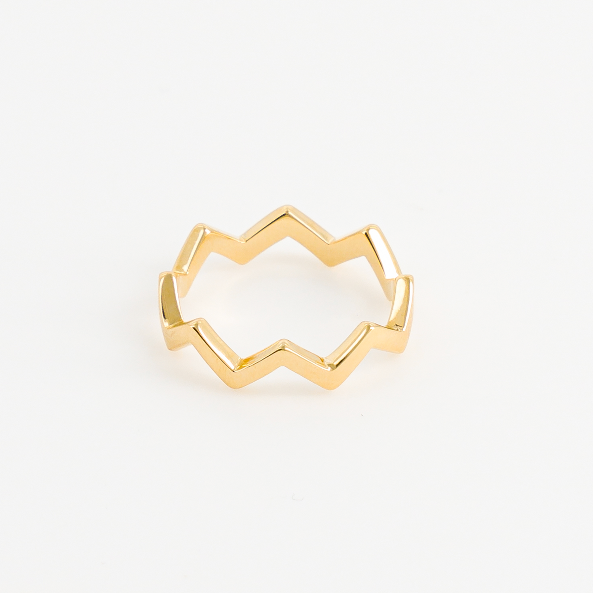 bague zig zag vue de face