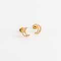 boucle d'oreille croissant de lune vue trois quarts