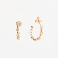 Boucles d'oreilles petite créoles vue de face 