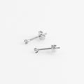 Boucle d oreille argent zirconium vue de profil
