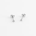 Boucle d oreille argent zirconium vue de face