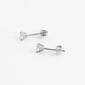 boucle d oreille argent strass vue de profil